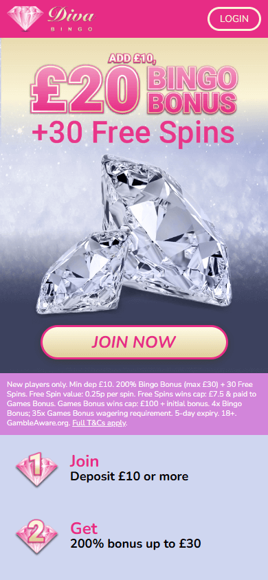 Diva Bingo Casino Mobile screenshot